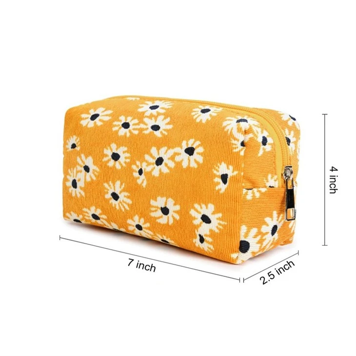 Distinctive Pattern Design Corduroy Makeup Brushes Storage Bag